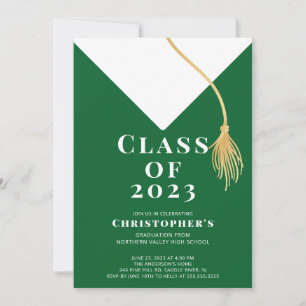 Grad Cap Graduation Party Invitation
