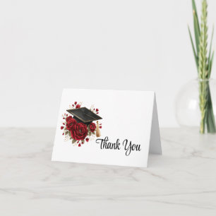 Grad Cap Thank You Note Card