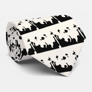 Grad Cap Toss Graduation Tie
