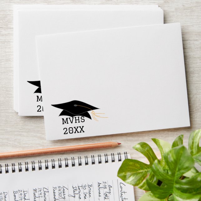 Grad Cap with Tassel  Envelope (Stacked)