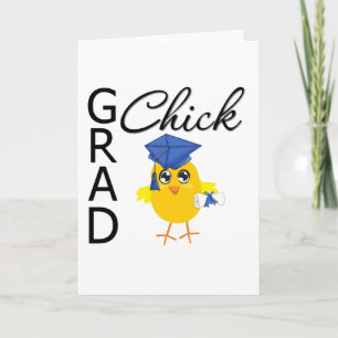 Grad Chick (Blue Cap) Card