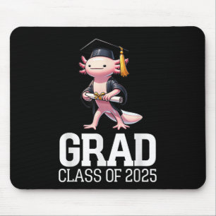 Grad Cl Of 2025 Axolotl Funny Graduation Graduated Mouse Mat