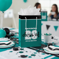 Grad class custom senior small gift bag