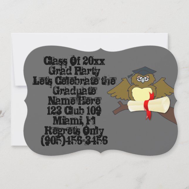 Grad Class Fancy Personalise Name Destiny Personal Invitation (Front)