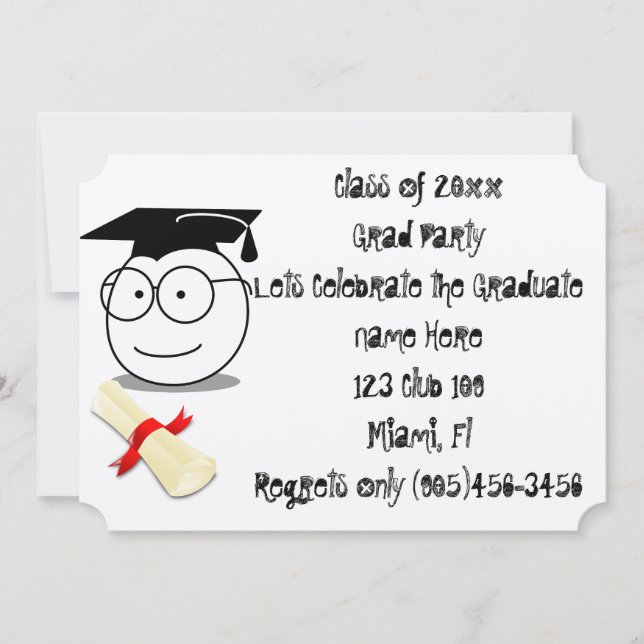Grad Class Fancy Personalise Name Destiny Personal Invitation (Front)
