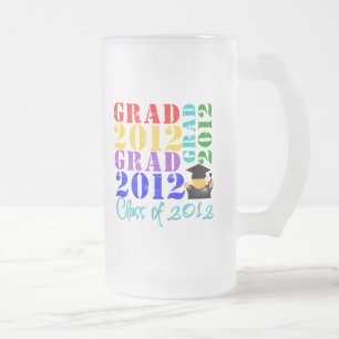 Grad  Class of 2012 Frosted Glass Beer Mug