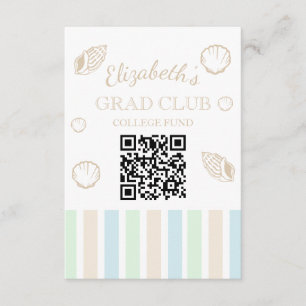 Grad Club Beach Party College Fund Enclosure Card