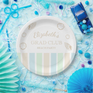 Grad Club Beach Party Paper Plate