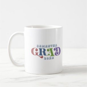 Grad Colourful Retro Typography Coffee Mug