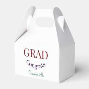 grad congrats mauve purple bold year 20XX graduate Favour Box
