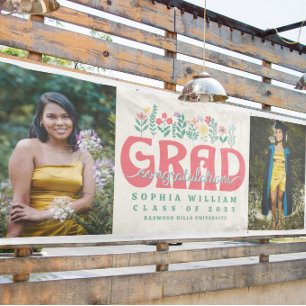 GRAD CONGRATULATIONS GRADUATION BANNER
