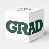 GRAD Dark Green and White Graduation Party