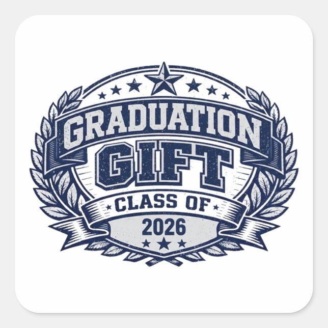 Grad Gift – Perfect Graduation Celebration Square Sticker (Front)