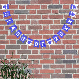 Grad Glam Navy Cap Simple Class Of Plus Year Bunt Bunting