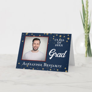 Grad Graduate Graduating Photo Congratulations Card