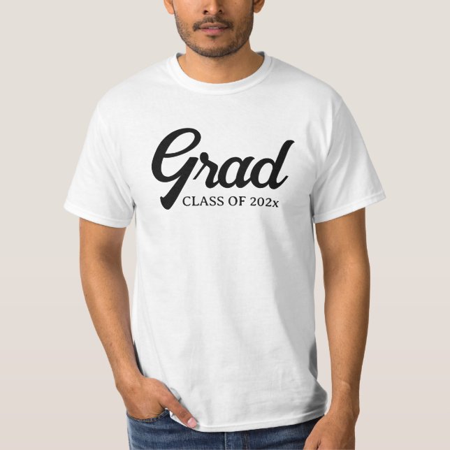 Grad graduate personalised year custom text T-Shirt (Front)