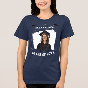 Grad Graduating Graduate Class of 2024 Caps  Tri-Blend Shirt
