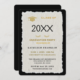 Grad Graduation Party Classic Elegant Personalise  Invitation