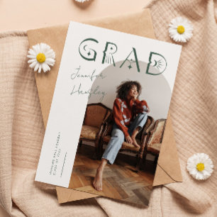 GRAD Green Arch Mystical Graduation Announcement