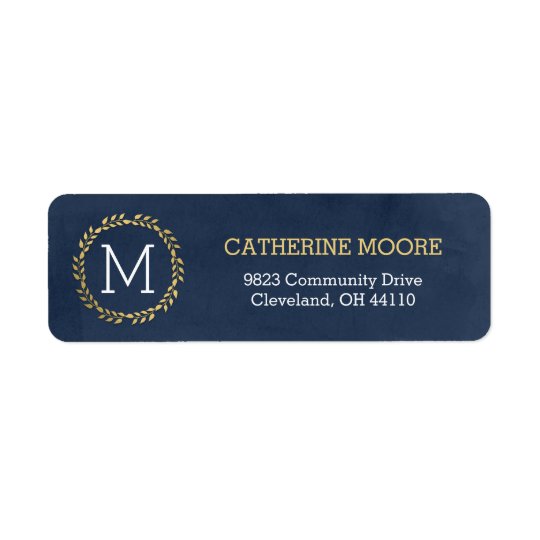 Grad Initial Editable Colour Graduation Label Return Address Label