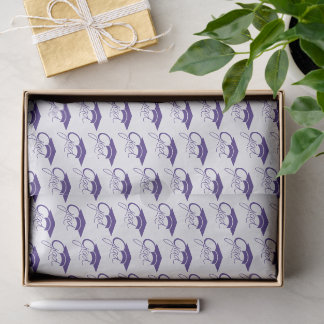 Grad Modern Purple Graduation Cap Tissue Paper