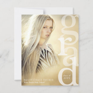 GRAD Overlay Budget Gold Graduation Announcement