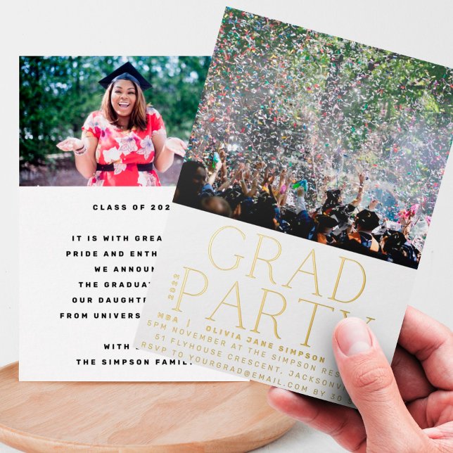 GRAD PARTY | Class of 2023 Gold Pressed Modern Fun (Creator Uploaded)