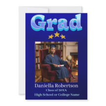Grad Party Glossy Navy Class of 2026