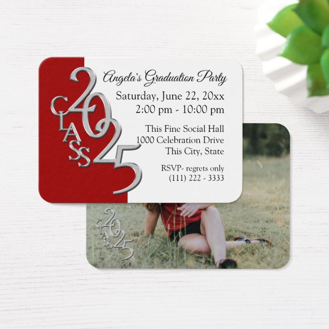 Grad Party Mini Pocket Photo Insert Card 2025 (Desk)