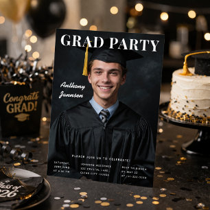 Grad Party Photo Graduation Invite