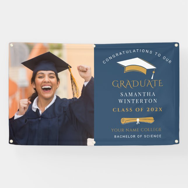 Grad Photo 2025 Graduation Custom Banner (Horizontal)