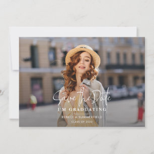 Grad Photo Save the Date Graduation Party Announcement