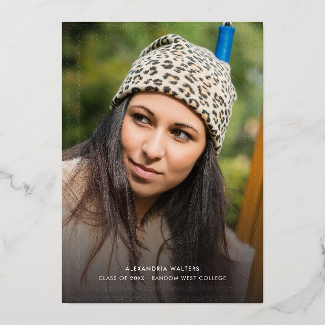 Grad Photos Gold Foil 2024 Graduation Announcement (Front)