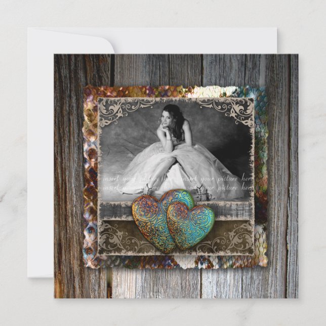 Grad Quinceanera Sweet 16 Vintage Farmhouse Invitation (Front)