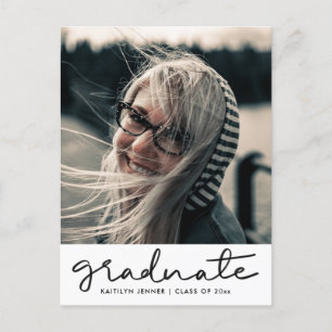 Grad Script Graduation Party   Save The Date Photo Postcard