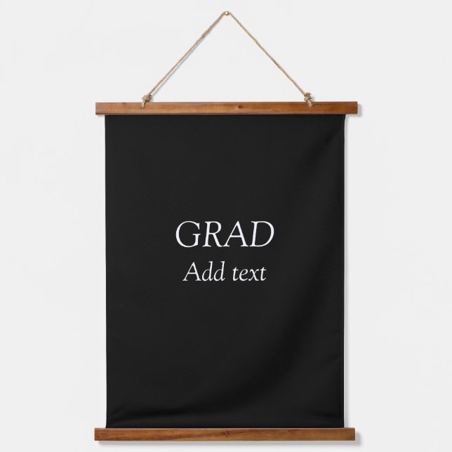 Grad simple minimal graduation elegant modern typo hanging tapestry (Front)