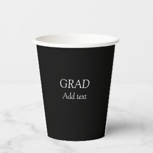 Grad simple minimal graduation elegant modern typo paper cups