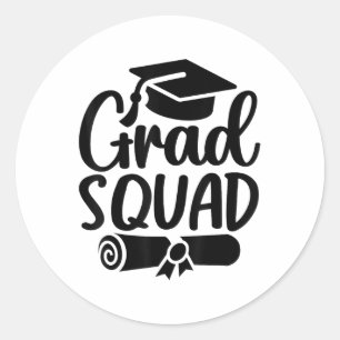 Grad Squad Cl Of 2025 Graduation _1 Classic Round Sticker