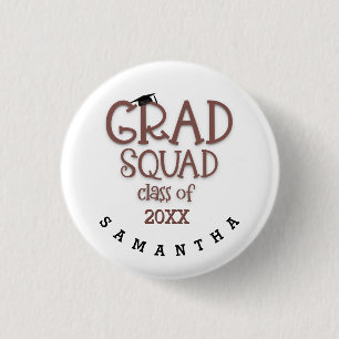 Grad Squad Girly Name Year Graduate 3 Cm Round Badge