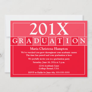 Grad Tiles Invitation (Red)