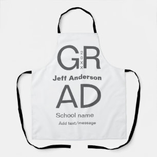 Grad typography modern graduation simple minimal c apron