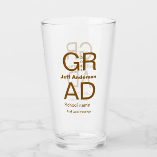 Grad typography modern graduation simple minimal c glass