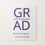Grad typography modern graduation simple minimal c jigsaw puzzle<br><div class="desc">design</div>