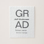 Grad typography modern graduation simple minimal c jigsaw puzzle<br><div class="desc">design</div>