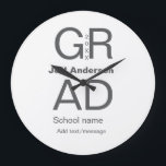 Grad typography modern graduation simple minimal c large clock<br><div class="desc">design</div>
