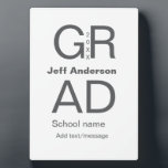 Grad typography modern graduation simple minimal c plaque<br><div class="desc">design</div>