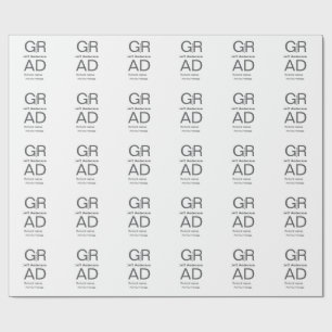 Grad typography modern graduation simple minimal c wrapping paper