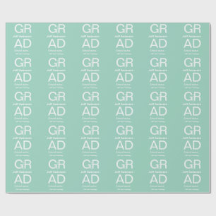 Grad typography modern graduation simple minimal c wrapping paper