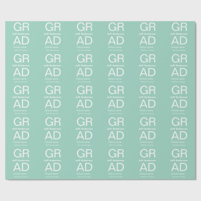 Grad typography modern graduation simple minimal c wrapping paper (Flat)