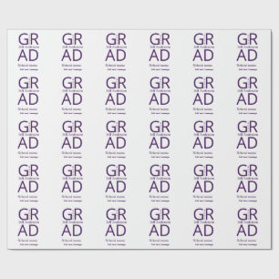 Grad typography modern graduation simple minimal c wrapping paper
